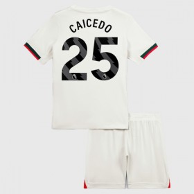 Chelsea Caicedo 25 Fodboldtrøjer Børn Udebane 2025-26 Kort ærmer
